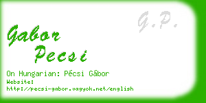 gabor pecsi business card